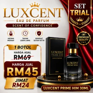 1Botol Set Trial Perfume Luxcent Him 30ml